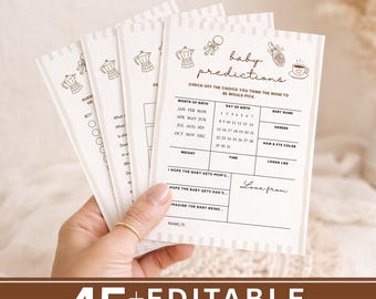 Baby Is Brewing Baby Shower Games Bundle, 45+ Editable Canva Templates, Coffee Theme Baby Shower Games, Printable Baby Shower Activities