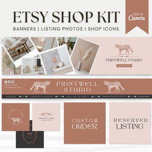 Etsy Shop Banners Etsy Shop Kit Templates Etsy Store Banner Etsy Shop Branding Bundle Etsy Canva Banners Canva Templates Minimalistic