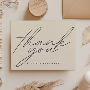 Editable Business Thank You Card, Small Business Thank You Card Template, Printable Thank You Card, Thanks Your Purchase