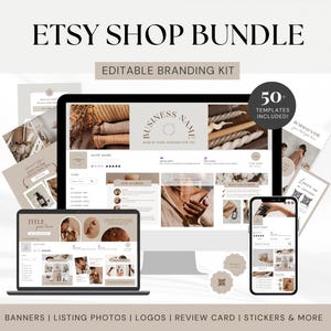 Etsy Shop Banners Etsy Shop Kit Templates Etsy Store Banner Etsy Shop Branding Bundle Etsy Canva Banners Canva Templates Minimalistic