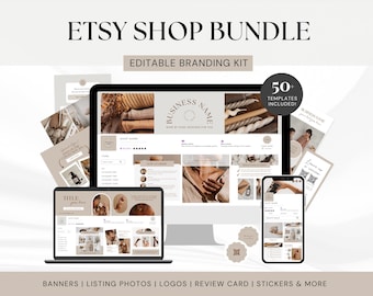 Etsy Shop Banners Etsy Shop Kit Templates Etsy Store Banner Etsy Shop Branding Bundle Etsy Canva Banners Canva Templates Minimalistic