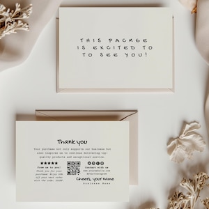 Editable Business Thank You Card, Small Business Thank You Card Template, Printable Thank You Card, Thanks Your Purchase
