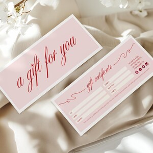 Gift Certificate Template, DIY Gift Voucher Printable, Editable Gift Card, Printable Beauty Gift Certificate, Business Gift Card, Canva