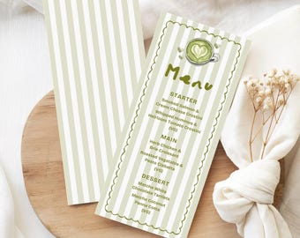 Baby We Love You So Matcha Menu Template, Editable Canva Baby Shower Menu, Printable Matcha Party Menu, Green Baby Shower Decor
