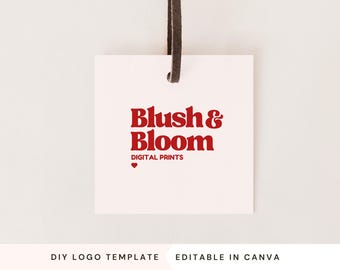 Editable Logo Design, DIY Circle Logo, Classy Logo Template, Modern Neutral Logo, Simple Logo, Instant Download, Digital Logo Design
