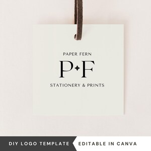 Editable Logo Design, DIY Circle Logo, Classy Logo Template, Modern Neutral Logo, Simple Logo, Instant Download, Initial Name Logo Design