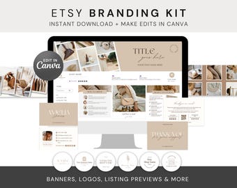 Etsy Shop Banners Etsy Shop Kit Templates Etsy Store Banner Etsy Shop Branding Bundle Etsy Canva Banners Canva Templates Minimalistic