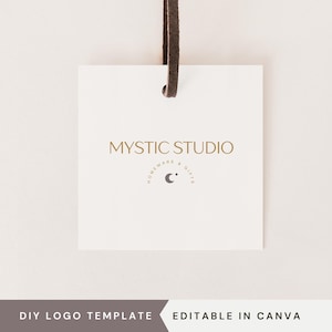 Editable Logo Design, DIY Circle Logo, Classy Logo Template, Modern Neutral Logo, Simple Logo, Instant Download, Homeware Decor Logo Design