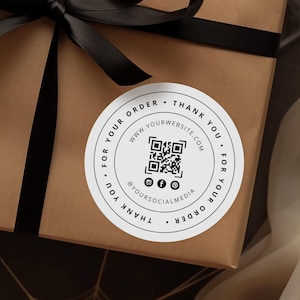 Small Business Thank You Sticker Template, Business Packaging, Small Business Label, Business Branding Label, DIY Package Seal