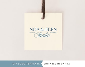 Editable Logo Design, DIY Circle Logo, Classy Logo Template, Modern Neutral Logo, Simple Logo, Instant Download, Studio Logo Design