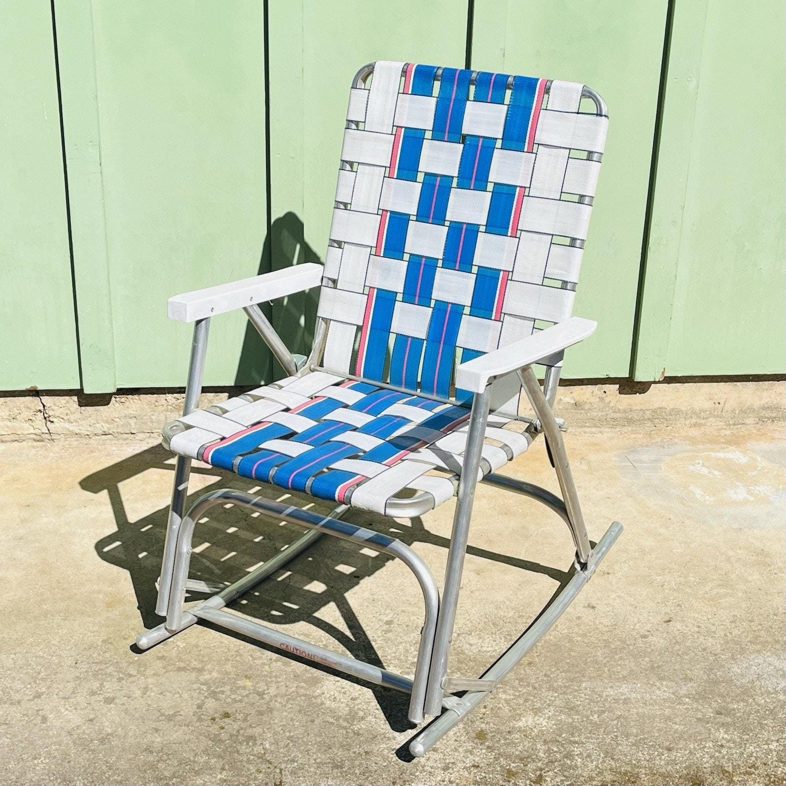 米国ヴィンテージ連結チェアー Vintage aluminum folding rocking chairs - Etsy 日本