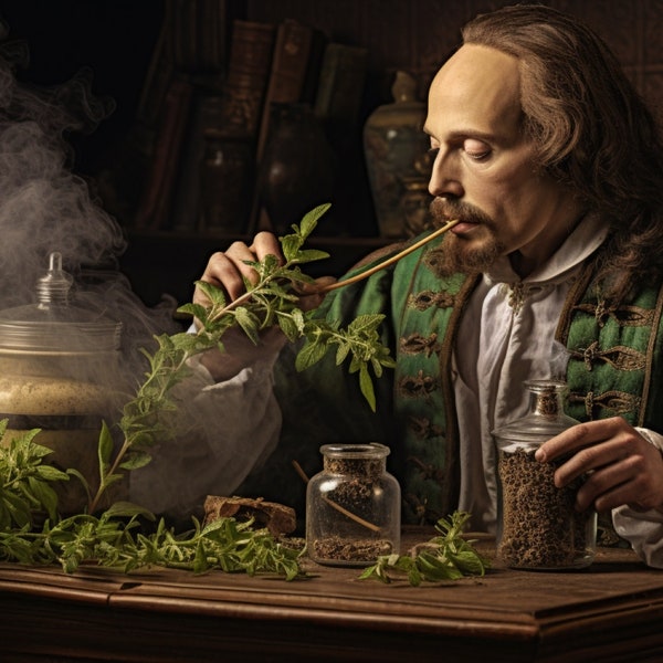 Digital Only - Shakespeare Smoking Herbs - HQ Desktop Wallpaper