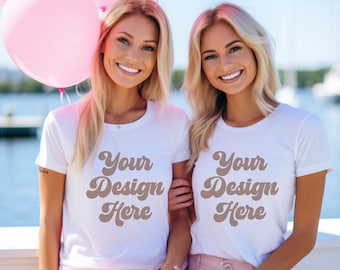 Bridal mockup, Bachelorette Mockup, Group Mockup, White Bella 3001, Matching Tshirt Mockup, Oversized Tshirt Mockup, Shirt Mock, Bella canva