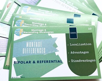 Electroneurodiagnostic Study Guide | Montages & Recording Strategies Flashcards | Brain Patterns | Neurology Medical Education | Notes