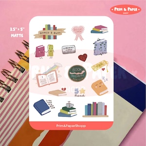 Stickervel boekenliefhebber | Perfect voor planners, Bullet Journals en scrapbooking