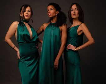 Bridesmaid Dresses - Emerald Green (3x Styles)