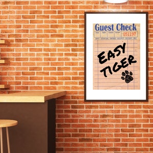 Gast Check Print l Trendy Wall Art l Easy Tiger Gast Check l Trendy Bar Cart Printables l Retro Trendy Art l Clemson l LSU l Auburn