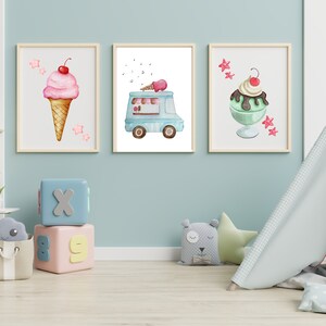 Ice Cream Dreams digital prints for nursery, child’s room, playroom
