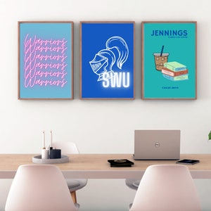 Southern Wesleyan University SC SWU preppy digital dorm prints