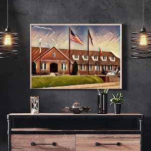 Williamston South Carolina Watercolor Digital Prints l Williamston Municipal Center l Historic Scout’s Hut l Park Amphitheater
