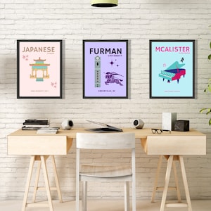 Furman University Paladins college preppy dorm room prints