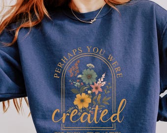 Sudadera con versículo bíblico "Para un tiempo como este", diseño floral, suéter cristiano suave y cómodo