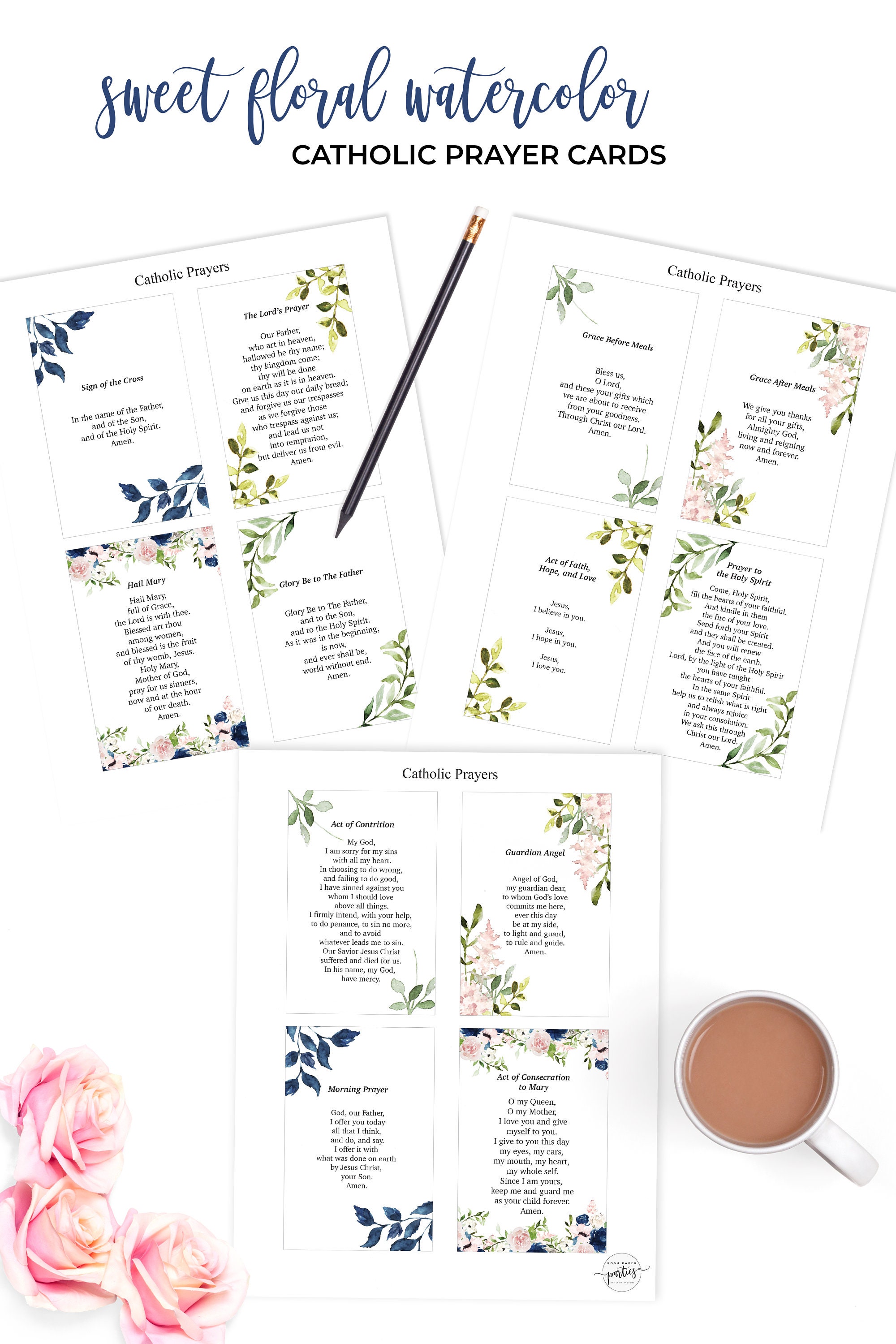 Catholic Prayers for First Communion • Printable Cards for Personal Use ...