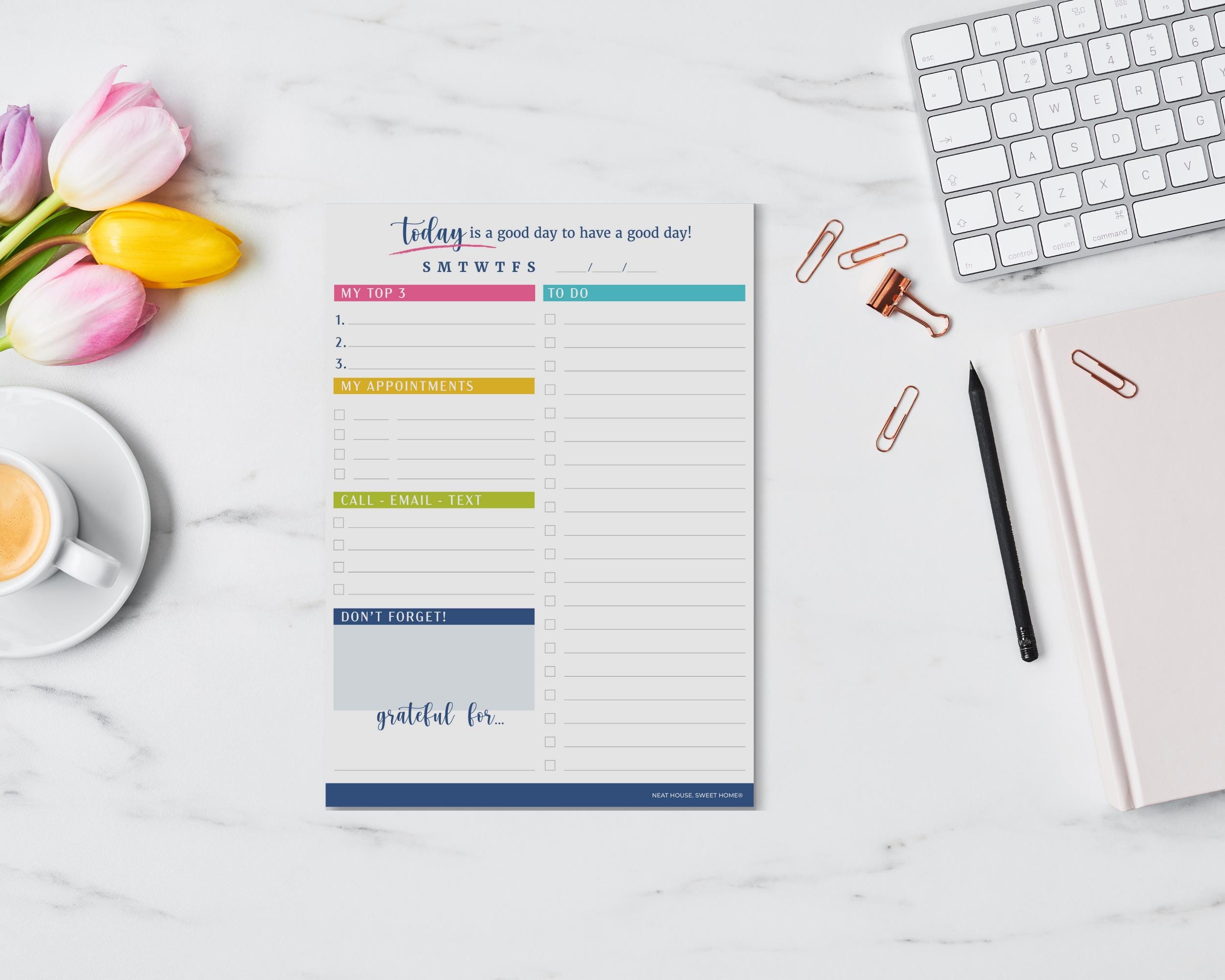 Minimal To-do List Notepad, Daily Task Planner for Moms and Teachers - Etsy