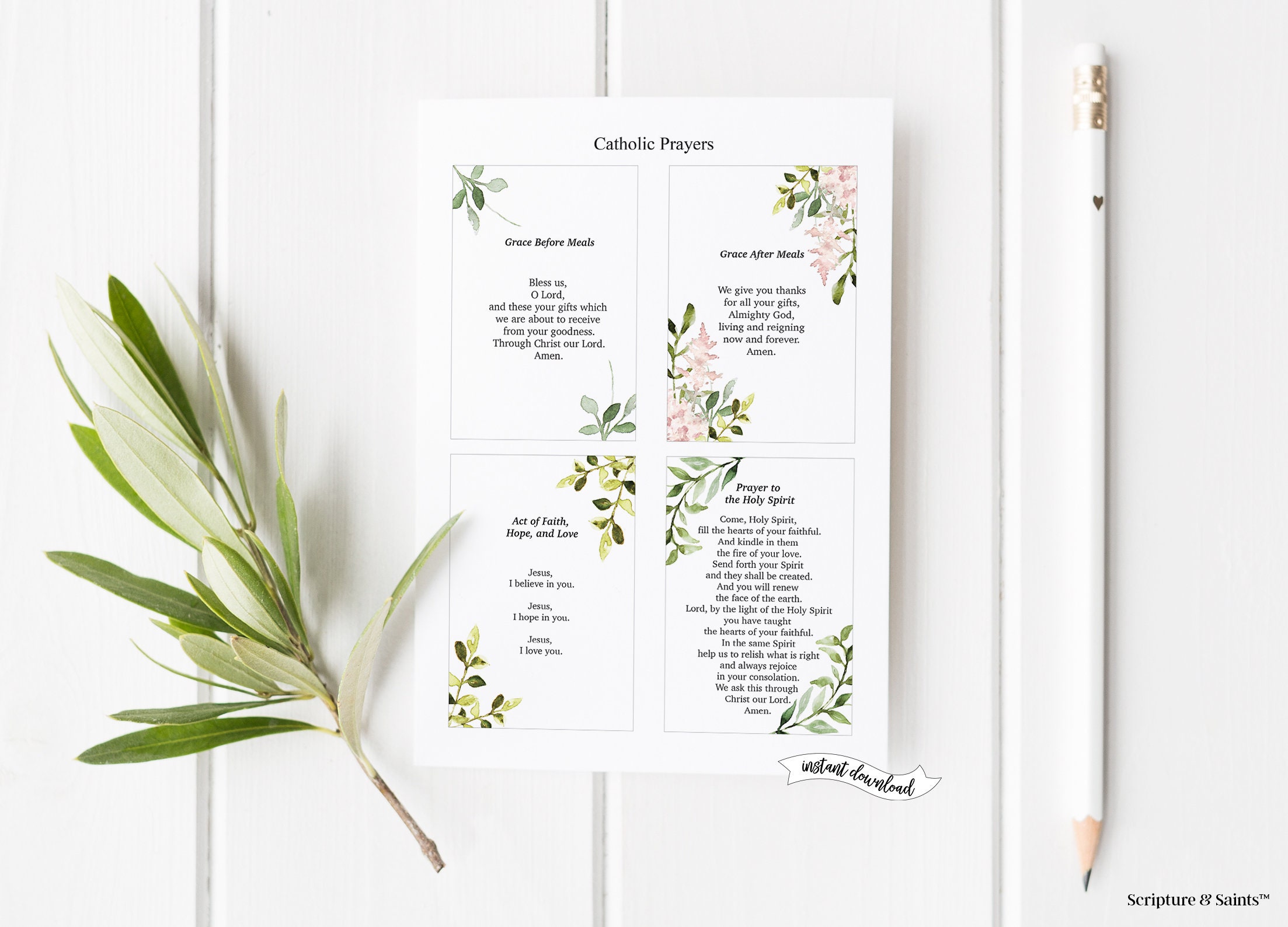 Catholic Prayers for First Communion • Printable Cards for Personal Use ...