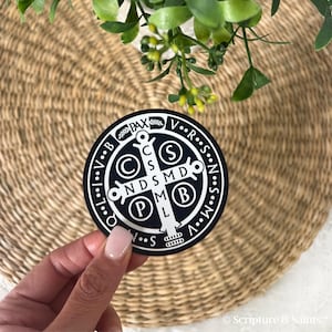 St Benedict Medal Round Magnet, Catholic Car Magnet, Protection Medal for Fridge, Locker, Office