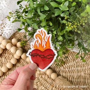 Sacred Heart of Jesus Catholic Sticker, First Communion, Confirmation Gift, Crown of Thorns, SHJ1