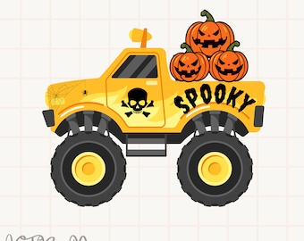 Spookachtige Monster Truck voor kinderen PNG