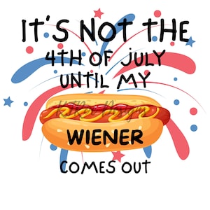 Funny 4th of July Hot Dog PNG: Patriotic BBQ Clipart (Digital Download)