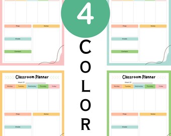 Printable Weekly Classroom Planner