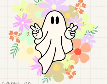 PNG sublimazione del fantasma floreale della pace