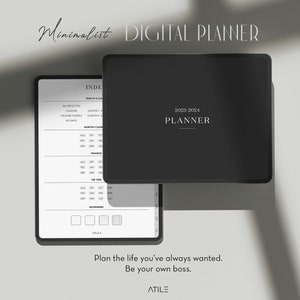 2023-2024 Digital Planner | Minimalist Planner | Daily, Weekly & Monthly Planner | Ipad Agenda 2024 | iPad Planner | GoodNotes Planner
