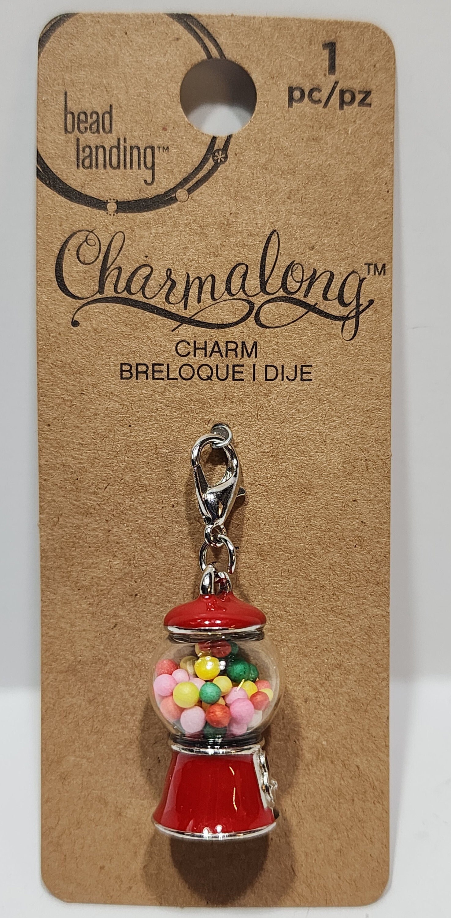 Bead Landing Charmalong Silver-tone Charm Vintage Bubble Gum Machine