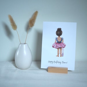 Karte zum Kindergeburtstag | Happy Birthday, Ballerina | Postkarte, Klappkarte - personalisierbar