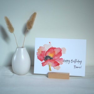 Carte d'anniversaire | Joyeux anniversaire, Poppy | Carte postale A6, carte pliante - personnalisable