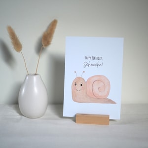 Karte zum Kindergeburtstag | Happy Birthday, Schnecke!, Schnecke | Postkarte A6, Klappkarte
