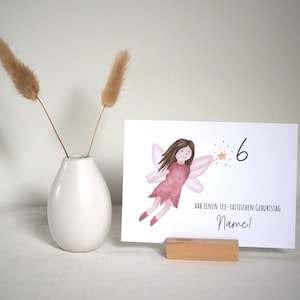 Karte zum Kindergeburtstag | Hab einen Fee-Tastischen Geburtstag, Fee | Postkarte A6, Klappkarte - personalisierbar