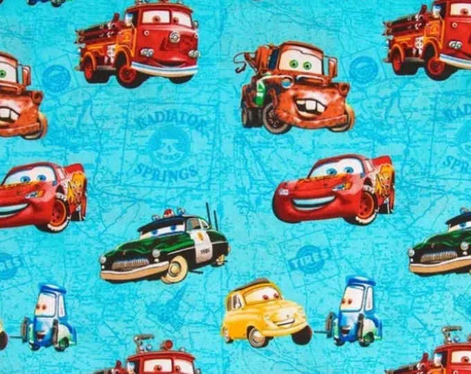 Disney Cars Pattern Disney Movie Cars Quilt Cotton Fabric by the Yard-fat Quarters-disney ...