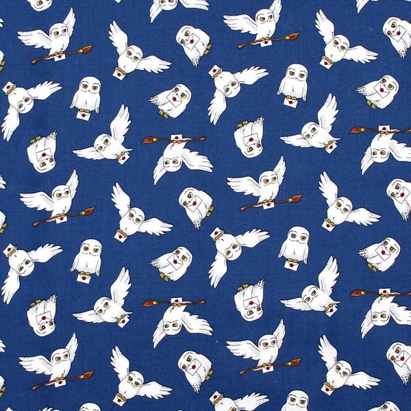 Harry Potter fabric  half yard. Hedwig in flight. Harry Potter Licensing by Warner Bros. Entertainment Inc