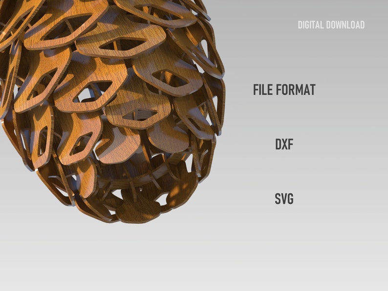 Ply Wood Lamp Cut Files (pine Cedar Cone), CNC DXF SVG - Etsy