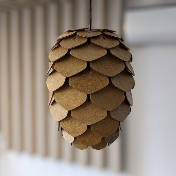 Ply Wood Lamp cut files (Pine Cedar cone). CNC: dxf, svg, cdr, xcs