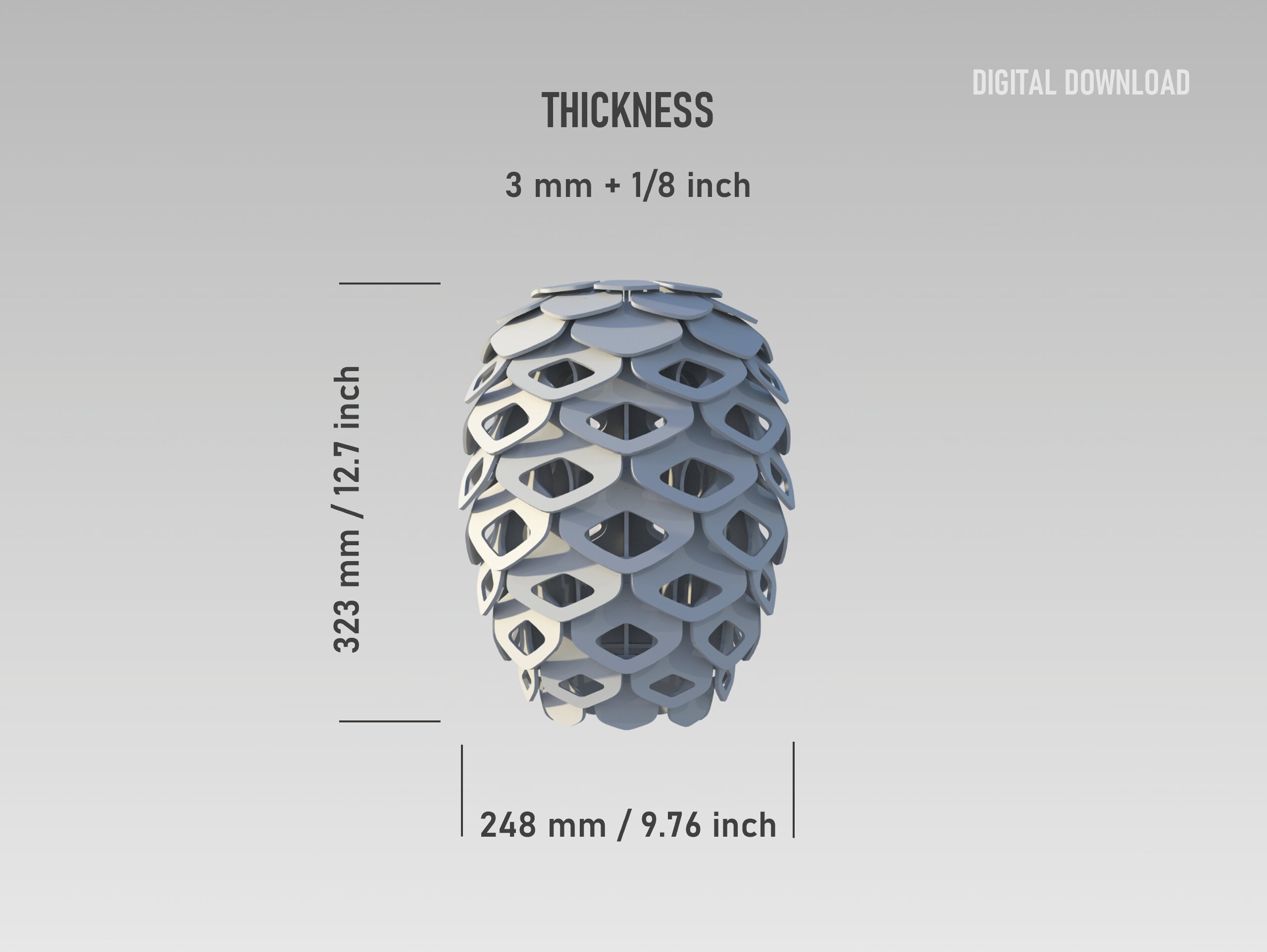 Ply Wood Lamp Cut Files (pine Cedar Cone), CNC DXF SVG - Etsy