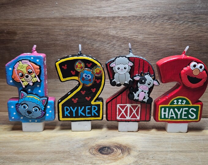 Custom Birthday Number Candle Etsy