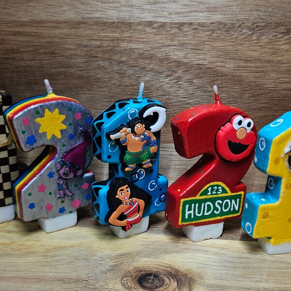 Number One Candle Etsy