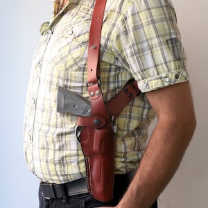 Ruger GP100, SP101 leather shoulder holster fits