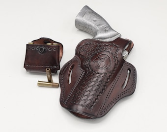 Ruger , SP101' SW3,57magnum HOLSTERS 4 inch Barrel Revolver Genuine Leather